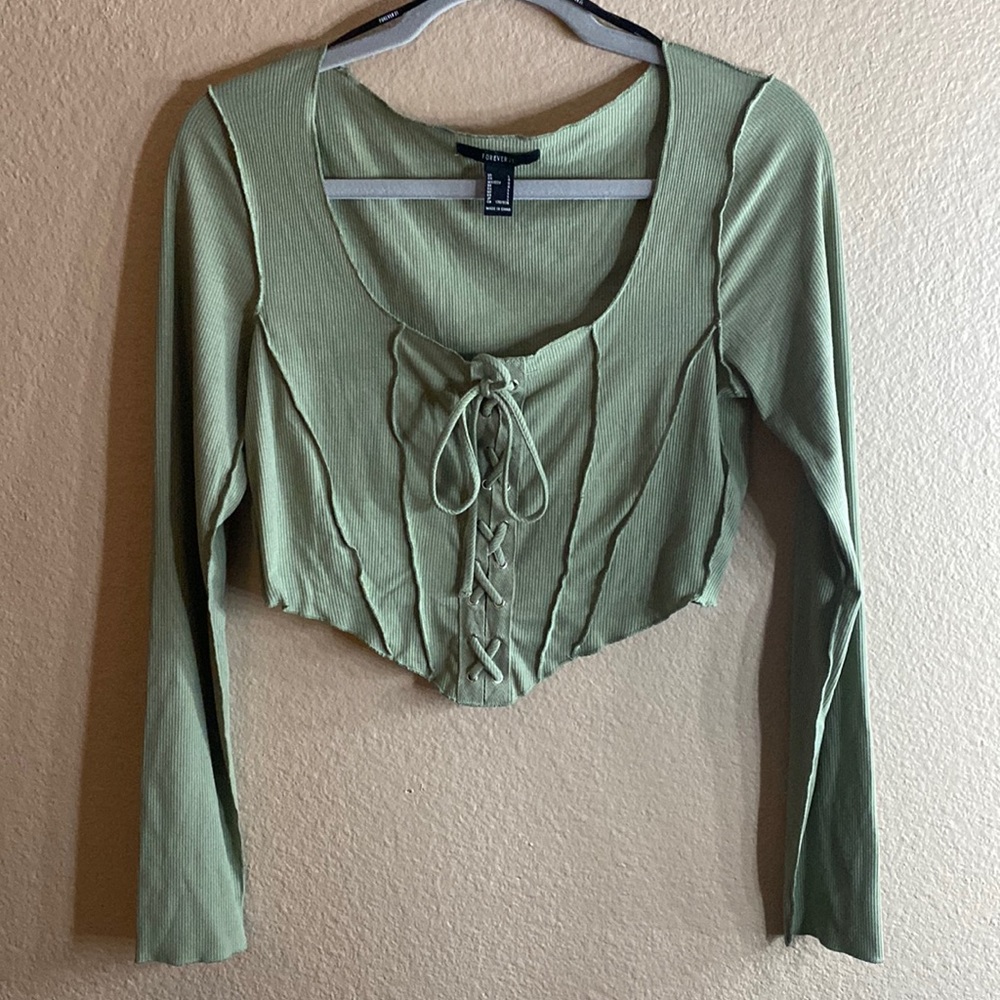 Forever 21, Green Long-sleeve, Size L